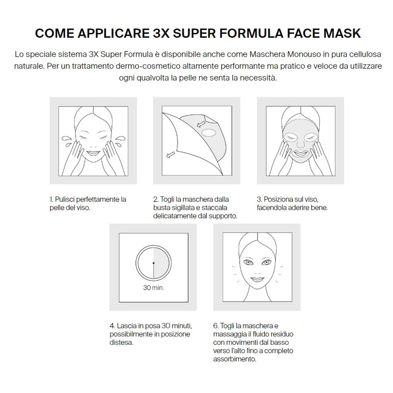 3 x Super Formula Brightening Disposable Face Mask (Clarifying Face