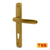 TSS Gold UPVC Door Handle Pair Set, 92mm PZ (Centres),