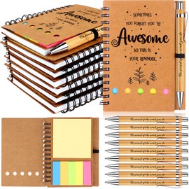 10 Set Employee Appreciation Gifts Bulk Include 10 Motivational Notebook 10 Inspirational Ballpoint Pen Thank You Gift for Colleagues Coworker Teacher Volunteer Team Nurse Students Leaving Gifts