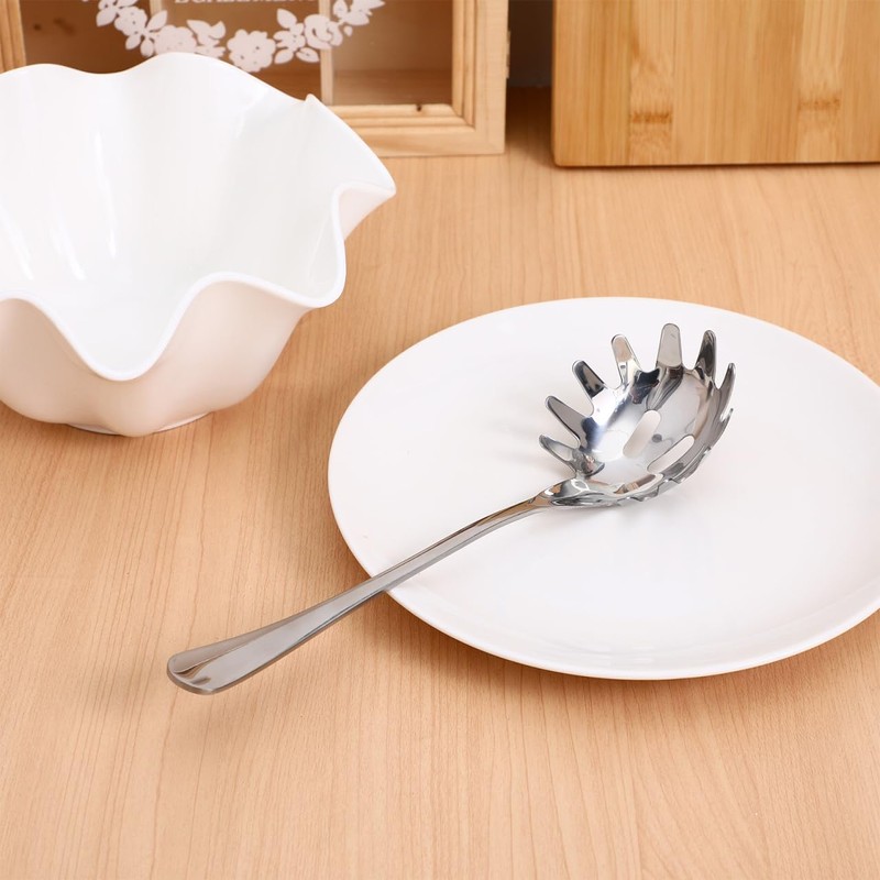 DOITOOL Spaghetti Server Spoon 9.44 Inch Stainless Steel Pasta Spoon