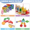 XiYee 3-in-1 Montessori Toy, Wooden Sorting & Stacking Toy Puzzle