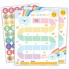 20 Rainbow Reward Chart with 432 Round Stickers, Incentive Behavior