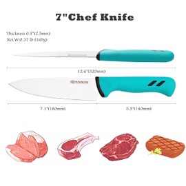 YOUSUNLONG Chef Knife - 7 Inch - Premium High-carbon molybdenum steel blade - Butcher knife for meat processing - Ergonomic & non-slip handle