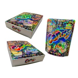 10 Bags and 10 Boxes, 1 Special Cartoon Pattern, Resealable Candy Bags, Gummies Bags, 5 x 4 Inch Storage Baggies, Treat Bags, Cookie Bag (orange)