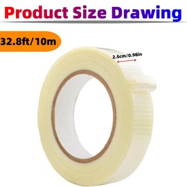 KLHCDUO Fiberglass Cricket bat Tape roll, Cricket Protective Tape,25mm Fiberglass, Anti-Crack Waterproof Tape Sheet