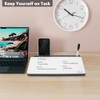 Varhomax Glass Desk Buddy Whiteboard with Storage