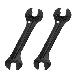 Shallho 2 Pcs Bicycle Hub Cone Wrench Wheel Hub Pedal Free Hub Wrench Cassette Bicycle Removal Repair Tool 13 14 15 16 mm Black