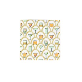 Caspari Deco Cocktails Cocktail Napkins - 20 Per Package