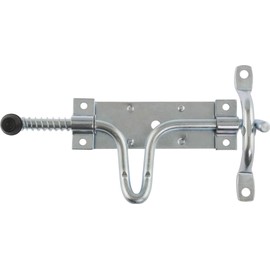 Hillman 852509 Hardware Essentials Zinc Plated Door & Gate Latch with Spring Loaded Sliding Bolt, Zinc-Plating