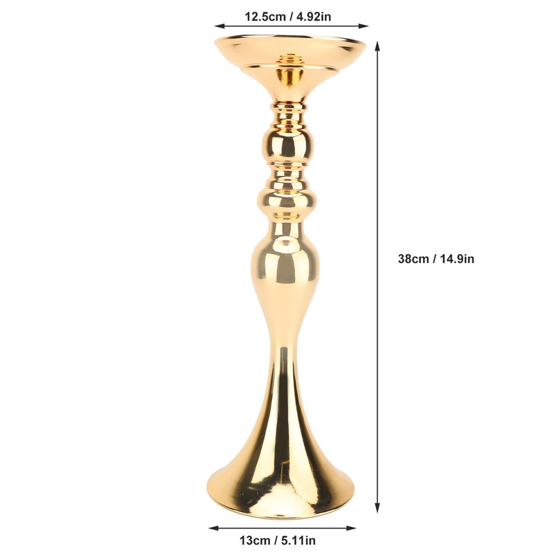 2 Pcs Wedding Flower Stand Exquisite Metal Candle Holder Wedding