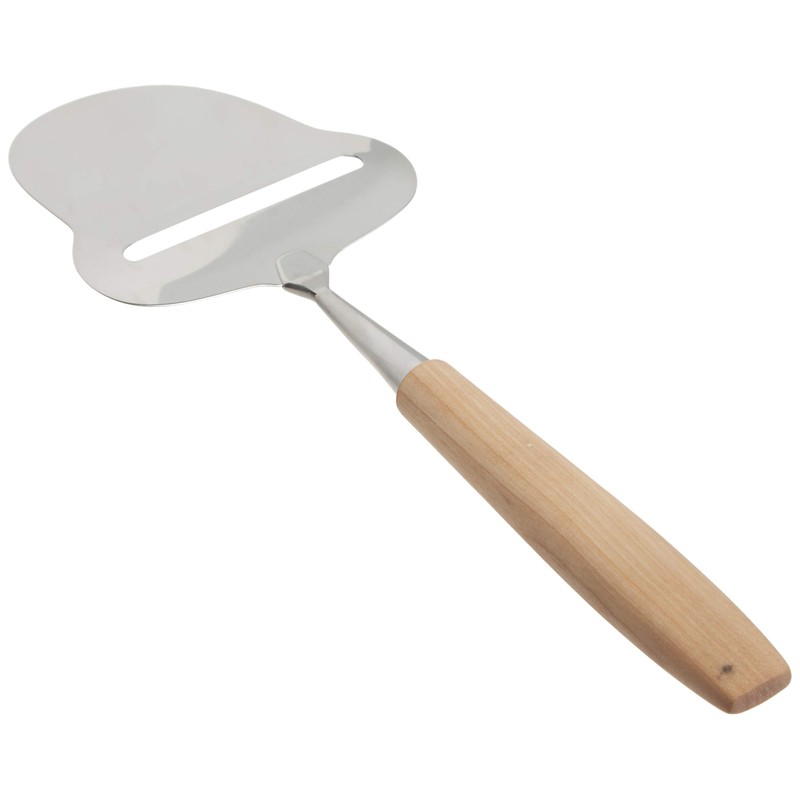 Norpro Stainless Steel Cheese Plane Slicer with Wooden Handle, Silver