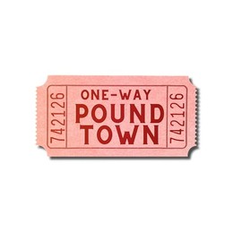 Red Ombre Pound Town Funny Waterproof Sticker For Laptop Cell Phone