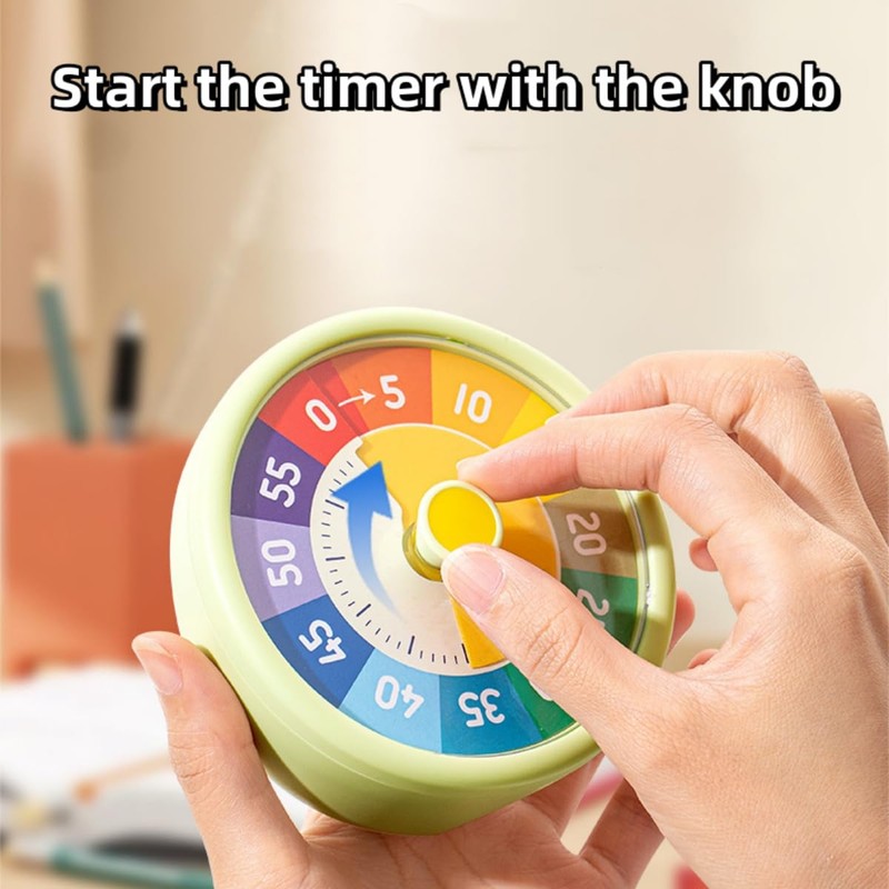 Visual Timer for Kids, 60-Minute Countdown Timer for Classroom Office
