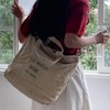 Daily eco bag corduroy women fall winter Essential Beige/FREE 2ea