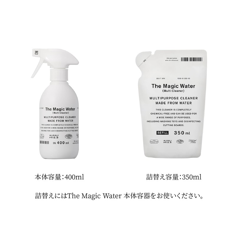 THE Magic Water Multi-Cleaner Alkaline Electrolyzed Water Spray Bottle Type