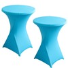 Rakila 2 Pack 43x32 Inch Spandex Round Tablecloth Cocktail Turquoise