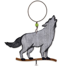Sunset Vista Designs 93876 Wilderness Wonders-36-Inch Handcrafted Wind Chime, 8.5" x 4.5" x 36", Wolf