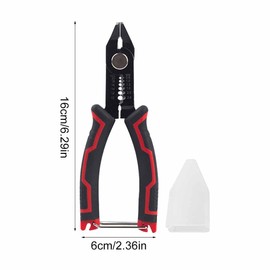 6" Wire Cutter, 3 in-1 Precision Side Cutter, Cable Stripper Tool, Heavy Duty Flush Cutting Pliers with Anti-Slip Handle, Suits for Electrical Repair, Appliance, DIY, Home Appliance, Safe Lock