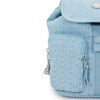 Kipling Anto Small Printed Denim Backpack Light Denim Jq