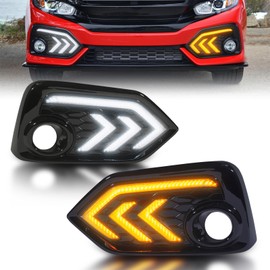 LED Daytime Running Lights (DRL) & Fog Lights for Honda Civic 10th Gen 2016-2020 Hatchback
