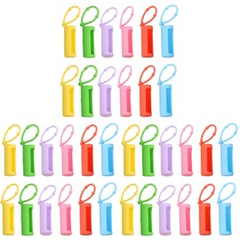 36pcs Perfume with Cover Case Sleeve Hanging for Rope Silicone Refillable Daily Assorted Oil Accessories Use Carrying Ml Bottle Color Holder