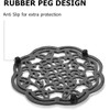 Yopay 2 Pack Cast Iron Trivet Heavy Duty, 7.7 inch