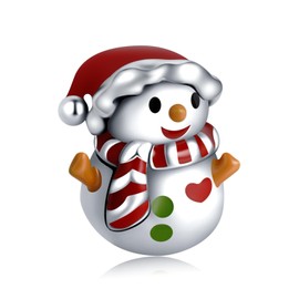 YUMINN Christmas Series Charms 925 Sterling Silver for Women Bracelets & Necklaces Dangle Pendant Christmas Jewellery Gifts for Women, Sterling Silver, Cubic Zirconia