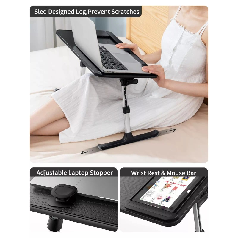 SAIJI Laptop Desk for Bed, SAIJI Height & Angle Adjustable