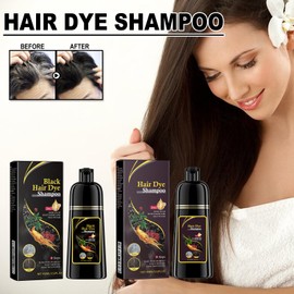 Hair Dye Shampoo, Natural Hair Dye Shampoo 3-in-1 Hair Colour Hair Dye Shampoo for Grey Hair Colour Shampoo for Grey Hair, Instant Hair Colour Shampoo Instant Hair Colour for Men Women (Black)