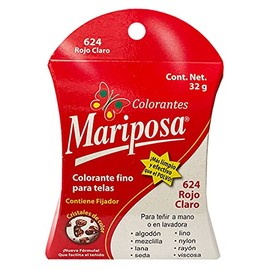 Colorante Mariposa Cristales 32 grs 624 Rojo Claro
