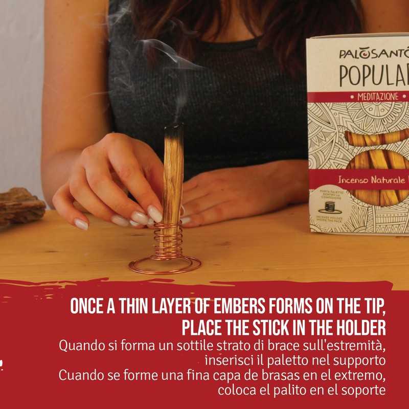 PALOSANTO - 7 Popular Sticks + Spiral Stick Holder -
