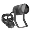 ledscom.de Shinga Garden Spotlight for Outdoor Use, IP65, Plug, Anthracite,