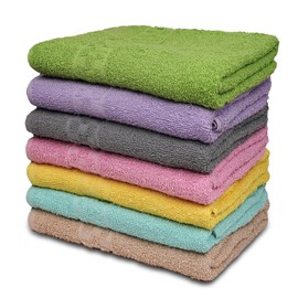 ZUPERIA 7-Pack Bath Towels - 30" x 54" - Ultra Soft 100% Cotton Large Bath Towels- Highly Absorbent for Bathroom, Pool, Gym, Spa, and Hotel Use (Colors Vareity)