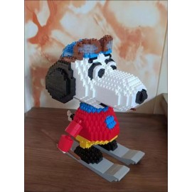 BABU Peanuts Snoopy Magic Blocks， 1580 Pcs Mini Building Blocks Challenging Game Gift