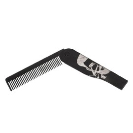 Beard Comb - Beard Brush and Comb | Foldable Stainless Steel Portale Brush for Home Grooming Men Dad Husband Styling Adult Travel