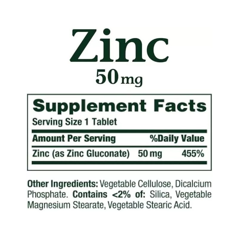 Nature’s Bounty Nature's Bounty Zinc, Supports Immune System Function, 50
