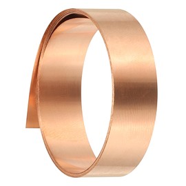 PATIKIL 0.4in x 3.3ft Copper Thin Foil Sheet Roll, 99.9% Pure Copper Tape Strip 4Mil (0.1mm) Flashing Metal Sheet Foil Plate for DIY Crafts Repairs Electrical Decoration