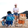 SUNNYFEEL Low Beach Chair 5 Position Lay Flat, Portable Folding