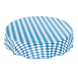 ANRO Oilcloth Tablecloth Oilcloth Tablecloth Wax Tablecloth Bavarian Diamond Oktoberfest Round 120 cm Edged