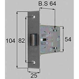 TOSTEM (tosutemu) Lock Case QDC – 18 Miwa Latch Box Lock Replacement Replacement Backset 64 mm Key Use Door: purenasu Small, qdc18 