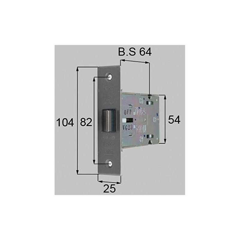 TOSTEM (tosutemu) Lock Case QDC – 18 Miwa Latch Box Lock Replacement Replacement