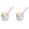 Joie Unicorn Egg Cup and Spoons, Plastic Kitchen Cups for