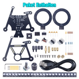 DONGKER Soldering Kit, Bicycle Styling RGB LED Light Soldering Exercise Kit, DIY Soldering Project Lamps Kit with 5 LED Flashing Modes, DIY Electronic Kits for Soldering Education and Learning, for