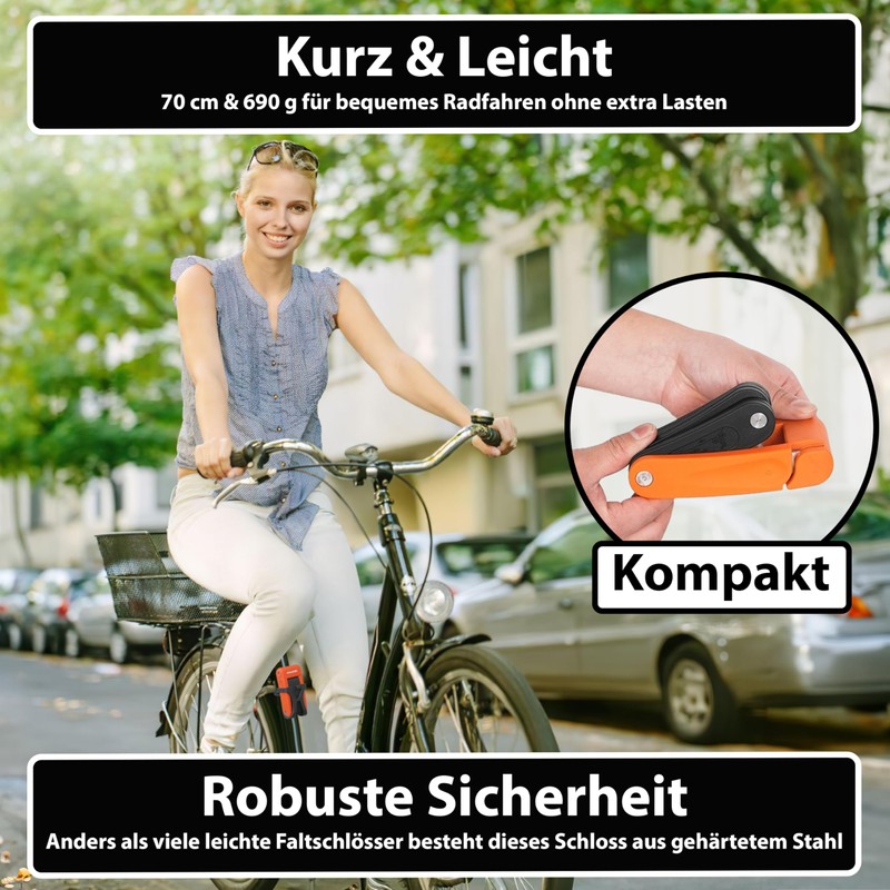 KOHLBURG Lightweight and small folding lock, 690 g light and