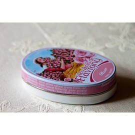 Abbaye de Flavigny Oval Traditional Tin Rose Flavored Anise drops all natural, 1.8 oz, Six