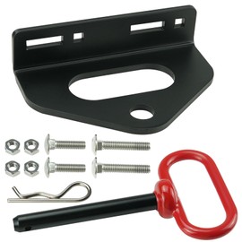Zero Turn Mower Trailer Tow Hitch Pin Kit 1/4"(6mm) Heavy Duty Lawn Mower Trailer Hitch 3/4" Hole Center with 2 Types Carriage Bolt Black Red