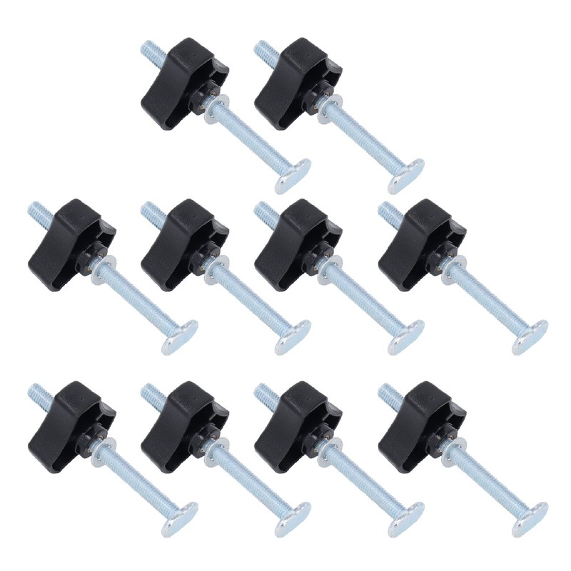 10 Sets T Track Knobs Stainless Steel M8x100mm Threaded Bolt