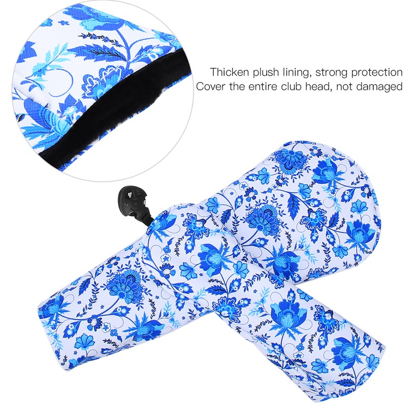 4PCS 1/3/5/UT PU Leather Waterproof Thicken Plush Golf Putter Head