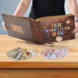 Álbum de fotos de álbumes de recortes: álbum de recortes hecho a mano con 146 páginas, para aniversario, boda, viajes, bebé