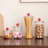 KEKEHOME Clear Plastic Candy Jar with Lid for Office Desk,